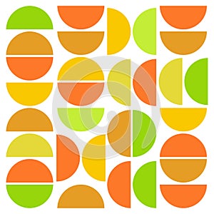 Citrus Mid Century Semi Circle Slices photo