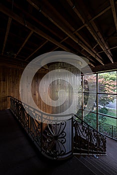 Mid-Century Style Chandelier and Staircase - Abandoned East Nassau Hebrew Synagogue - New York