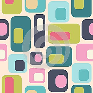 Mid century style seamless pattern photo