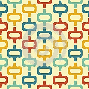 Mid century style seamless pattern