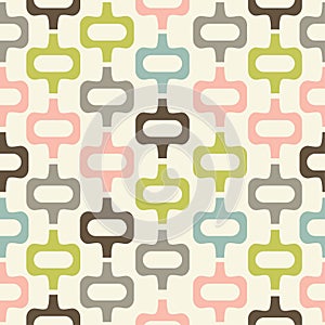 Mid century style seamless pattern