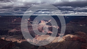 Mid Day Blue Clouds form over The Grand Canyon