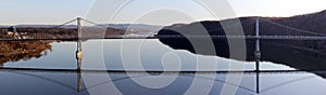 Mid-Hudson Bridge, suspension bridge opened in 1930, panoramic view, Poughkeepsie, NY, USA