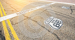 Mid point of route66 in USA photo