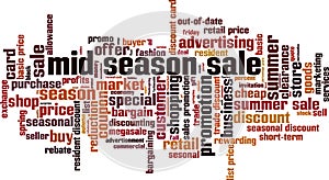 Mid season sale word cloud