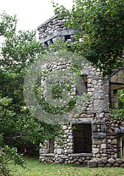 Summertime at the tower of Bancroft Castle, Groton, Massachusetts, Middlesex County photo