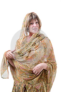 Midage beautiful woman, yoga style