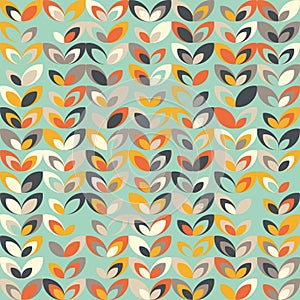 Midcentury geometric retro pattern, vintage colors, retro wallpapers