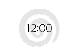 Midday clock display