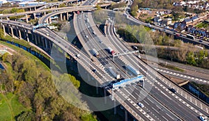 Midday traffic at Spaghetti Junction, The Gravelly Hill Interchange in Birmingham