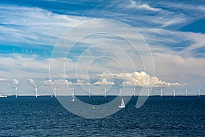 Middelgrunden offshore wind farm in Copenhagen