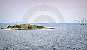 Middelgrundsfortet island and wind park Copenhagen Municipality Denmark