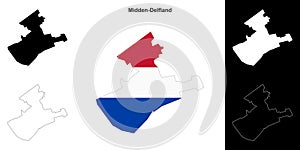 Midden-Delfland outline map photo