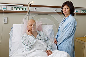 Middle age woman cancer patient