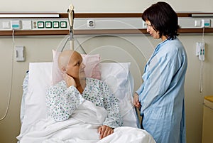 Middle age woman cancer patient