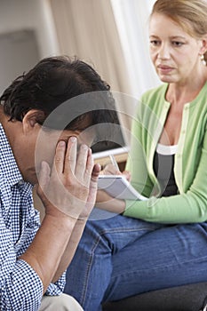 Middle Aged Man Having Counselling Session