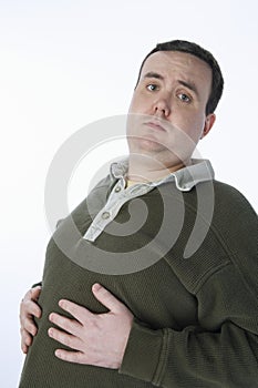 Middle Aged Man Having Stomach Pain