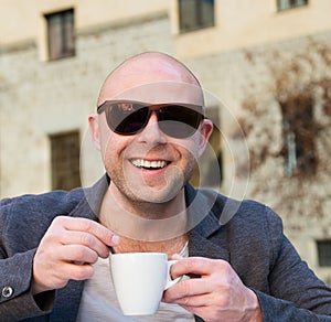 Middle-aged man outdoors