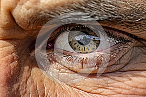 Middle-aged Man\'s Gaze: A Captivating Close-up