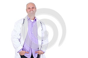 Middle Aged Practitioner Doctor looking at you Relaxed photo