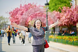 Middle aged woman in Paris