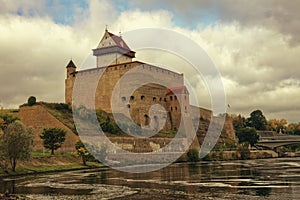 Middle ages Hermann castle in Narva, Estonia.