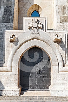 Middle Ages Iron Door entrance to church or castle