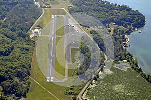 Middle Bass Island Airport, aerial