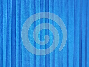 Middle blue wrinkled paper background satin blank texture, creased surface. for web and print