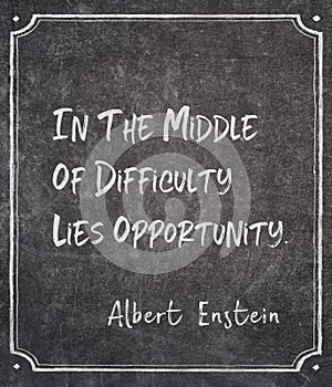 middle of difficulty Einstein