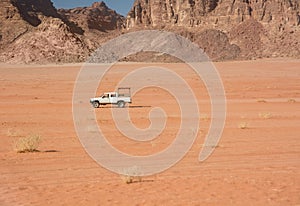 Middle east border smugglers, Red Rock Desert valley mountain landscape