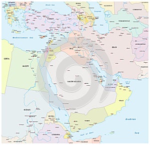 Middle east map