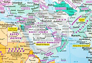 Middle East Map photo