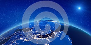 Middle East from space