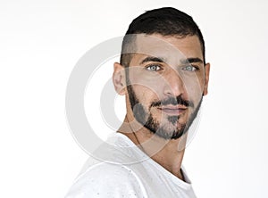 Middle Eastern Man Casual Studio Portrait