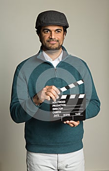 Middle Eastern metrosexual man in studio photo