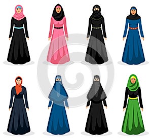 Middle eastern woman vector photo
