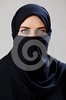 Middle Eastern woman wearing the veil