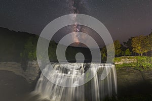 Middle Falls Milky Way Galaxy at Letchworth State Park, New York