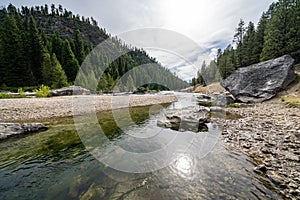 Middle Fork of the Salmon River in Idaho, near Boundary Creek in the summer