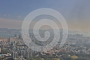 Middle of kowloon view from Loin Rock top
