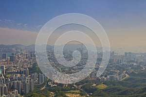 Middle of kowloon view from Loin Rock top