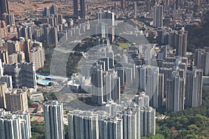 Middle of kowloon view from Loin Rock top