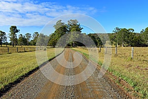 Middle of a rural dirt road