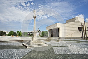 The Marian Column in Svatoplukovo namestie square in Nitra town