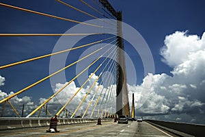 In the Middle of Sunshine Skyway Bridge photo