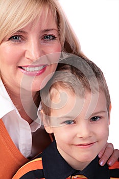 Middleaged woman with boy 2