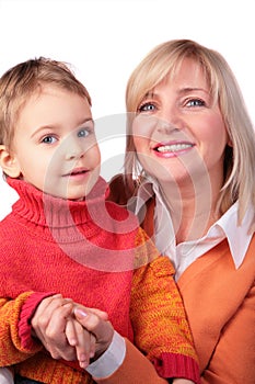 Middleaged woman with kid 4
