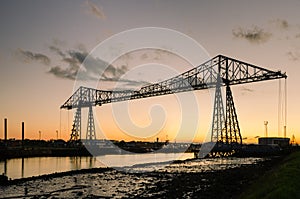 Middlesbrough Transporter Bridge at dusk photo