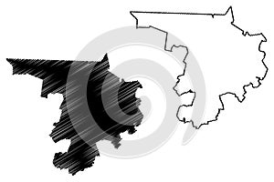 Middlesex County, Commonwealth of Massachusetts U.S. county, United States of America, USA, U.S., US map vector illustration,